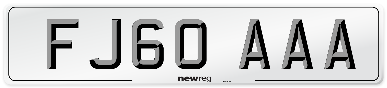 FJ60 AAA Number Plate from New Reg
